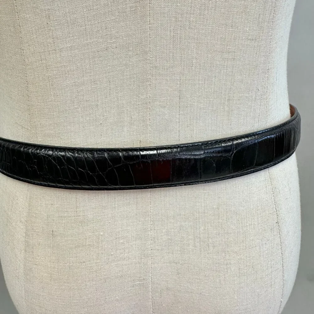 Lauren Ralph Lauren Logo Reversible Black Leather Belt Size Large/X‎ Large